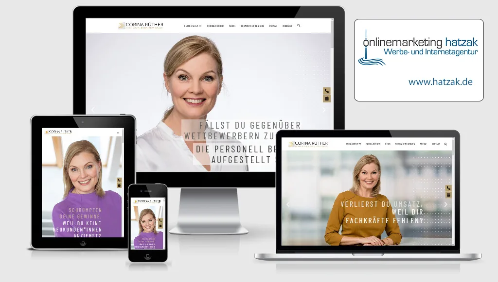 Corina Rüther Website WordPress Website von Corina Rüther Coaching und Mentoring, Startseite