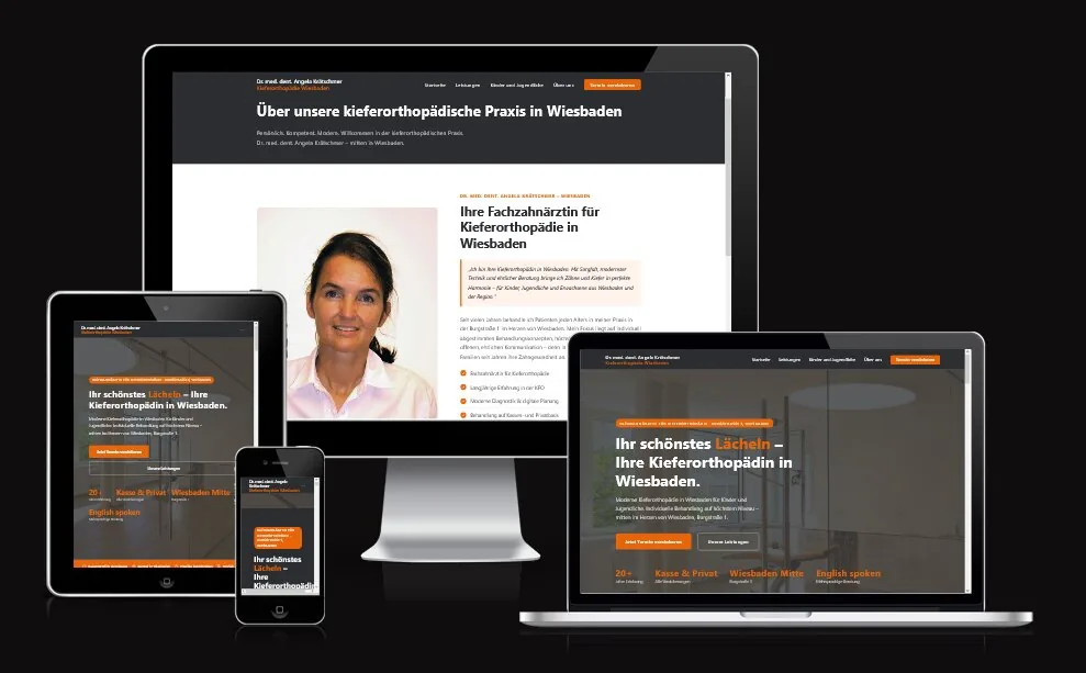 Praxis-Website der Kieferorthopädin Dr. Angela Krätschmer in Wiesbaden, Startseite