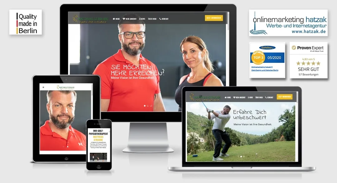 Personal Training Straube Website Startseite der WordPress Website von Personal Trainer Matthias Straube