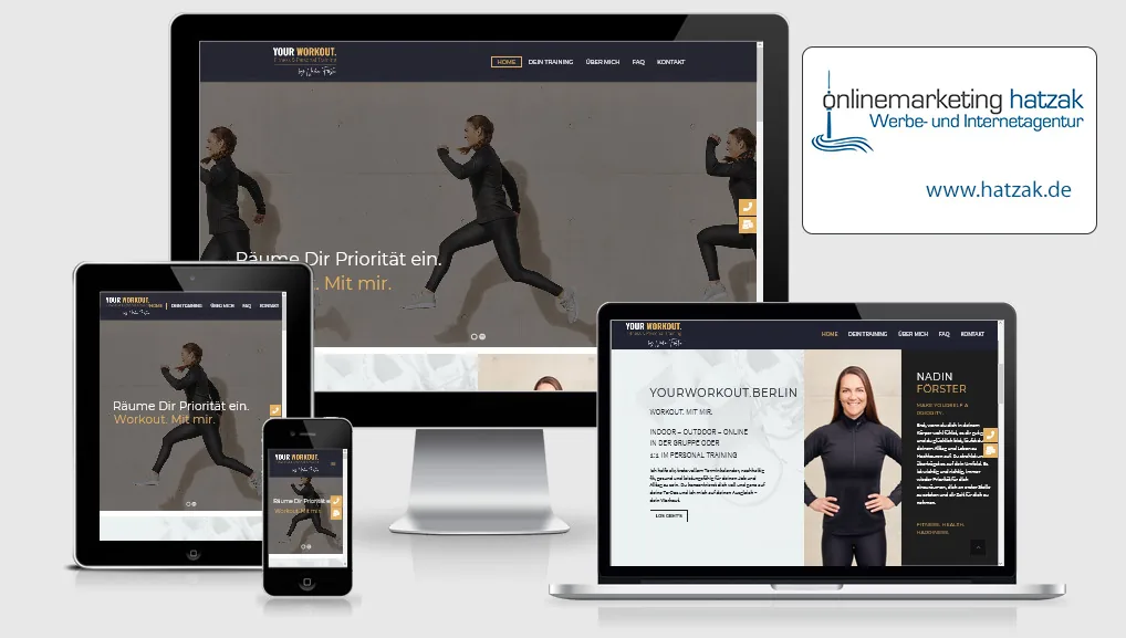 yourworkout.berlin Website Startseite der WordPress Website yourworkout.berlin für Personal Training in Berlin