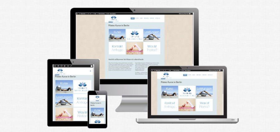 Webdesign für Pilates und Fitnesstudio